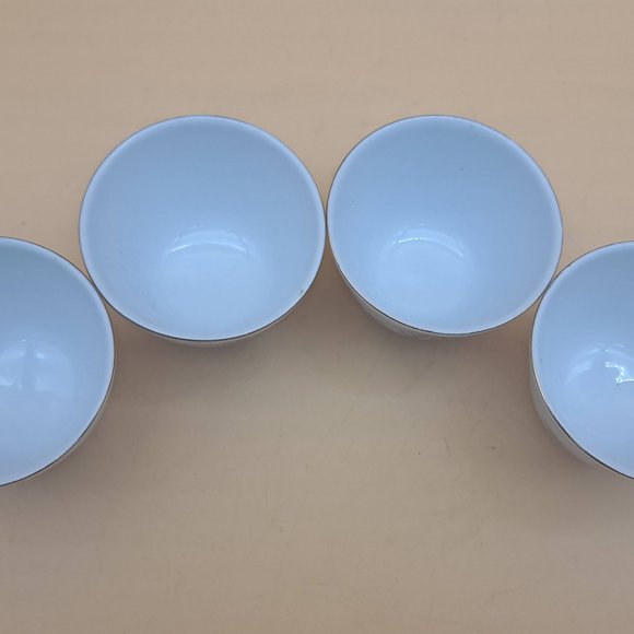 Set of Four White & Gold This is a set of 4 white cups for Tea Cups New Vintage - Picture 10 of 10